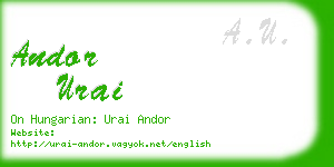 andor urai business card